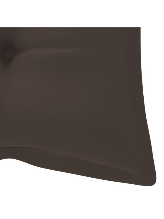 Skládací zahradní lavice s poduškou 118 cm bambus