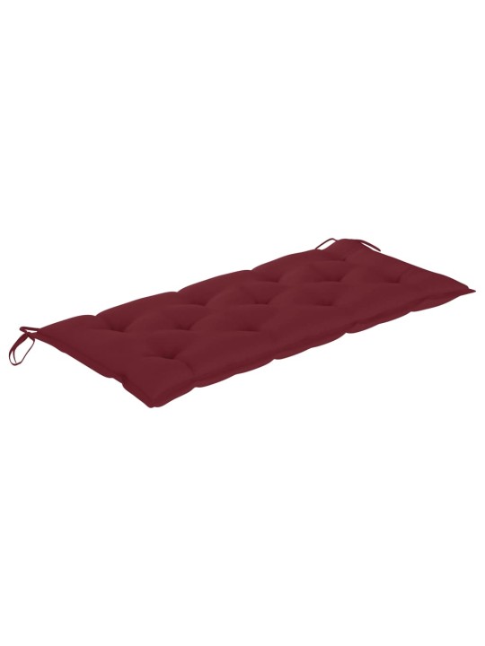 Skládací zahradní lavice s poduškou 118 cm bambus