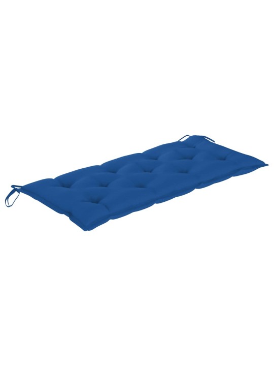 Skládací zahradní lavice s poduškou 118 cm bambus