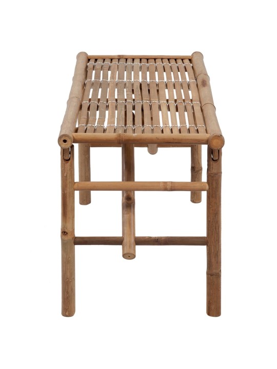 Skládací zahradní lavice s poduškou 118 cm bambus