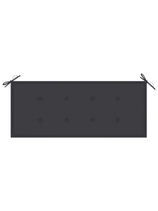 Zahradní lavice s poduškou 120 cm bambus