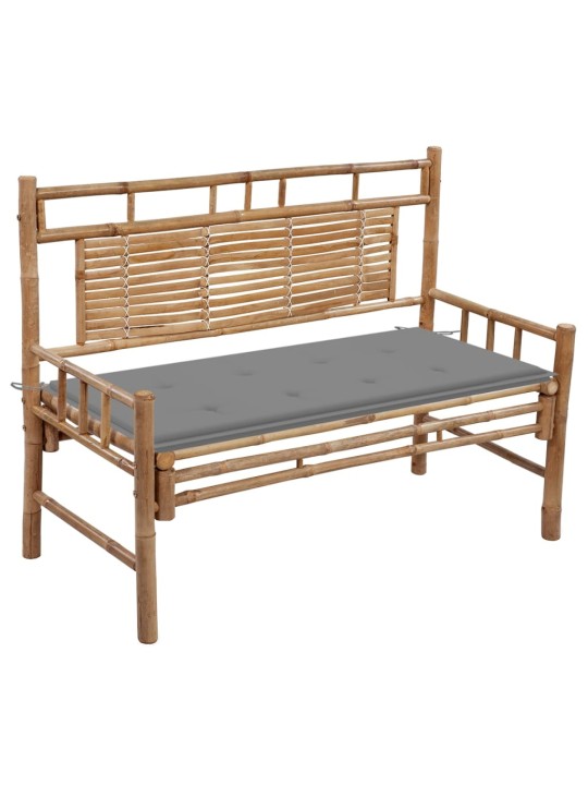 Zahradní lavice s poduškou 120 cm bambus