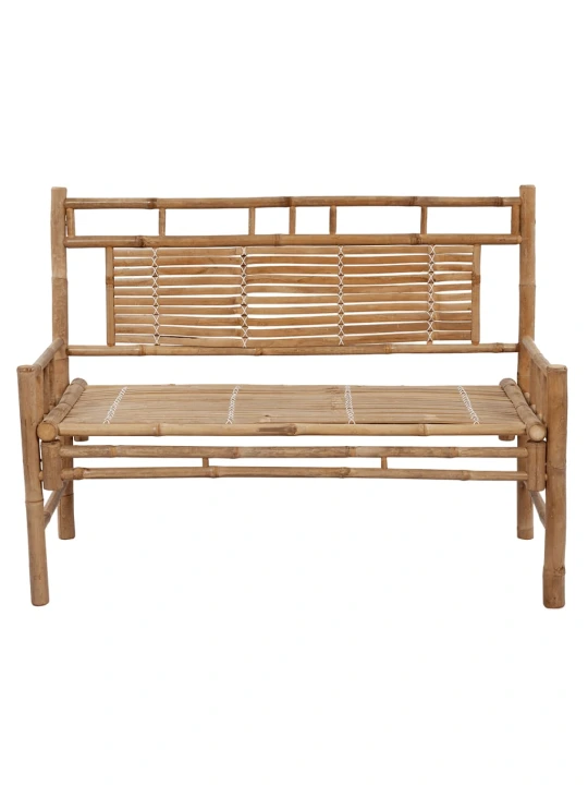 Zahradní lavice s poduškou 120 cm bambus