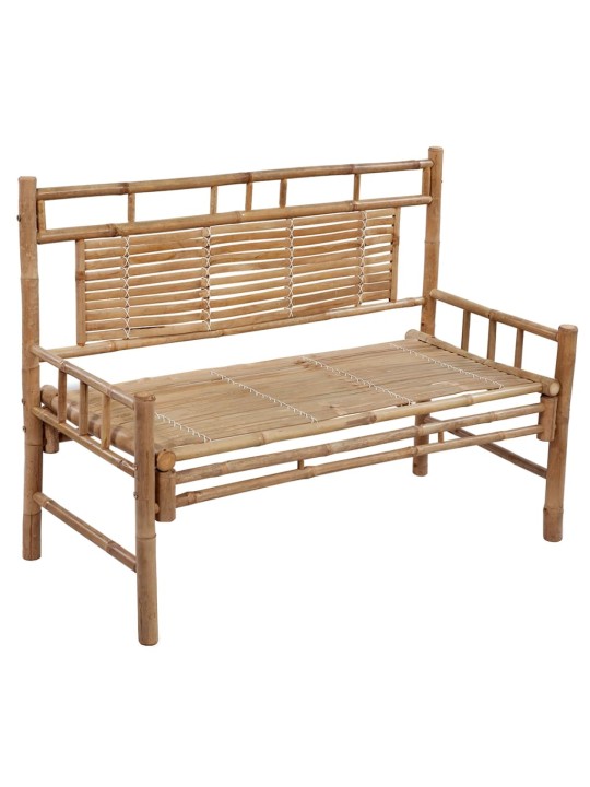 Zahradní lavice s poduškou 120 cm bambus