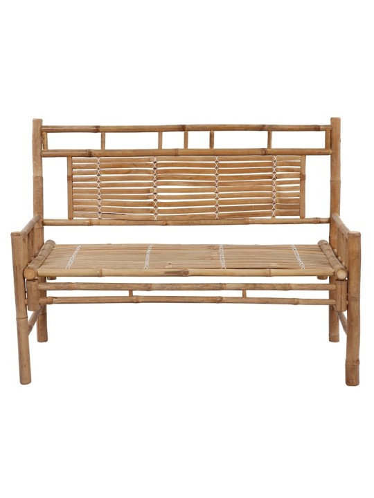 Zahradní lavice s poduškou 120 cm bambus