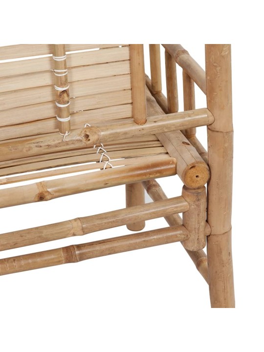 Zahradní lavice s poduškou 120 cm bambus