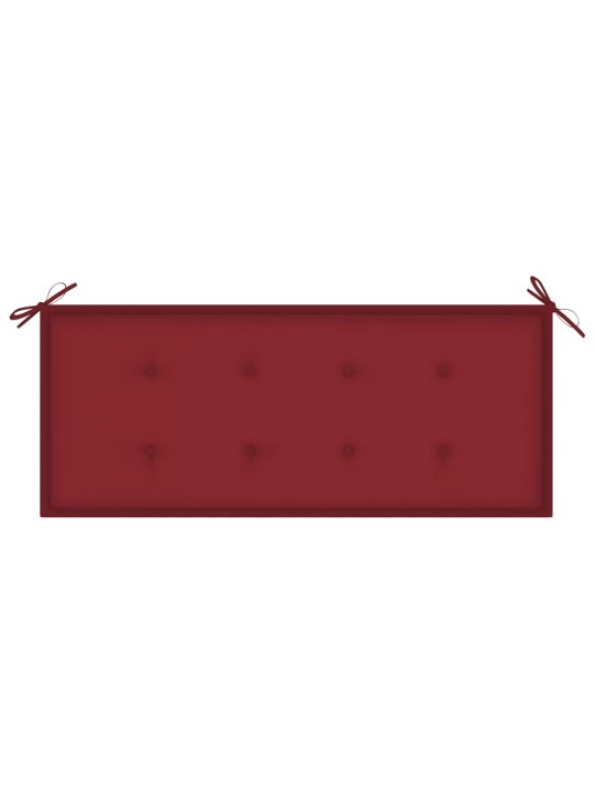 Zahradní lavice s poduškou 120 cm bambus