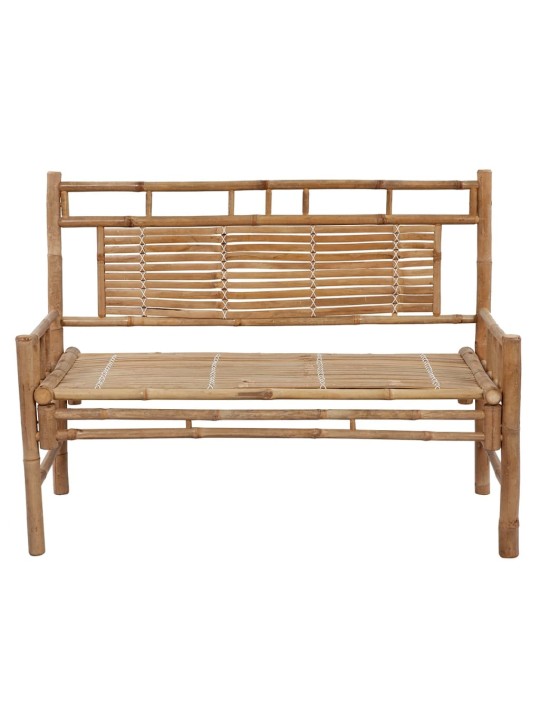 Zahradní lavice s poduškou 120 cm bambus