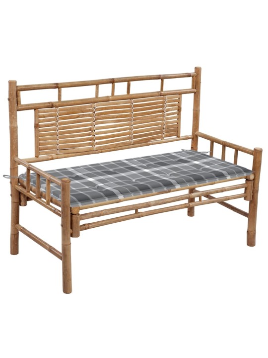 Zahradní lavice s poduškou 120 cm bambus