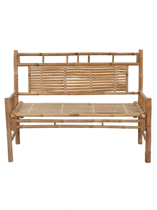 Zahradní lavice s poduškou 120 cm bambus