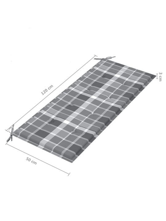 Zahradní lavice s poduškou 120 cm bambus