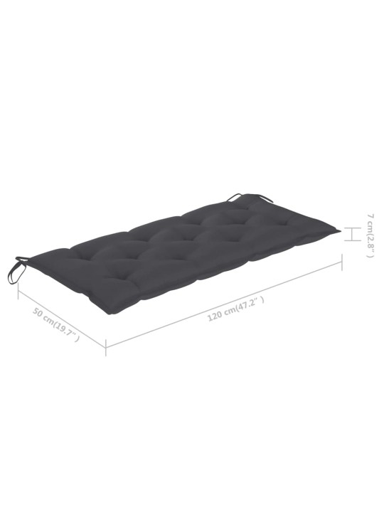 Zahradní lavice s poduškou 120 cm bambus