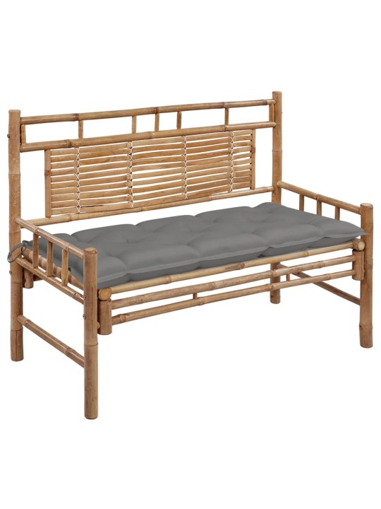 Zahradní lavice s poduškou 120 cm bambus