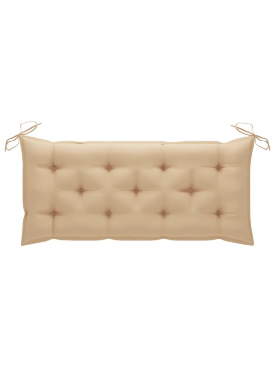 Zahradní lavice s poduškou 120 cm bambus