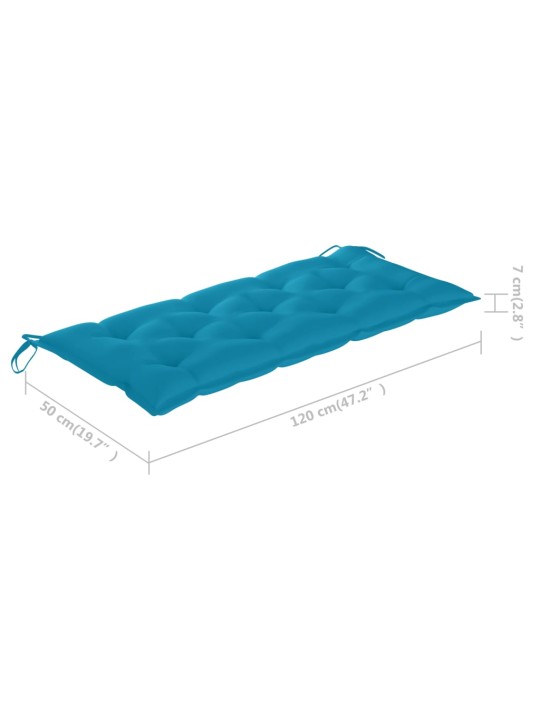 Zahradní lavice s poduškou 120 cm bambus