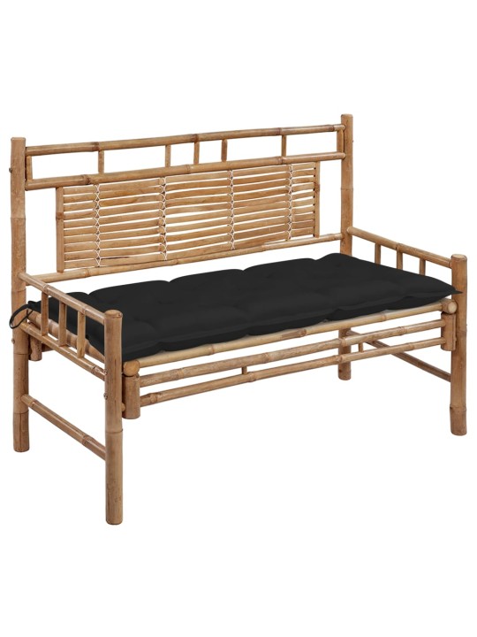 Zahradní lavice s poduškou 120 cm bambus