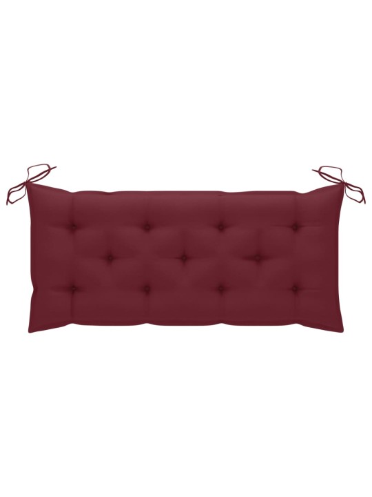 Zahradní lavice s poduškou 120 cm bambus