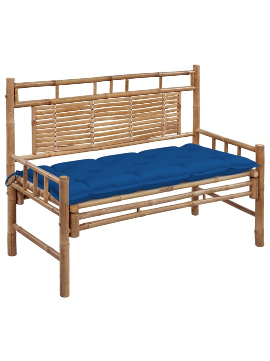 Zahradní lavice s poduškou 120 cm bambus