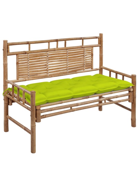 Zahradní lavice s poduškou 120 cm bambus