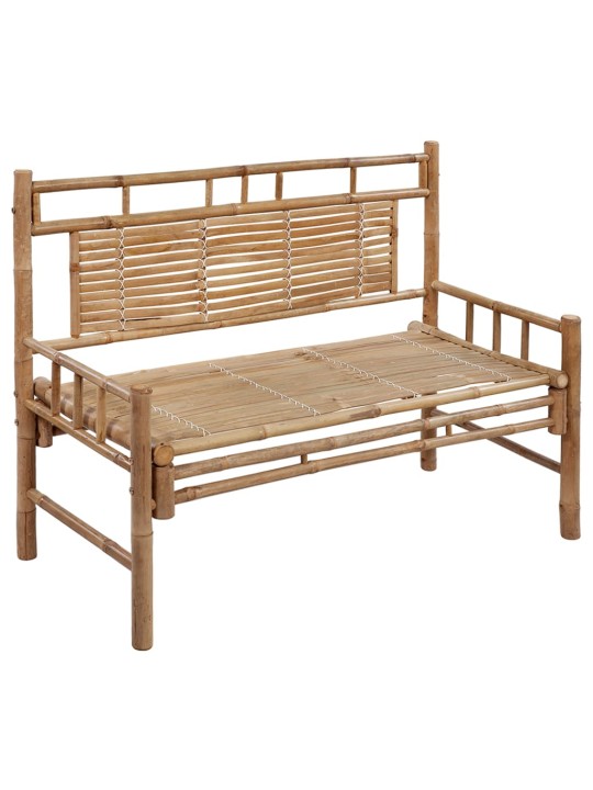 Zahradní lavice s poduškou 120 cm bambus