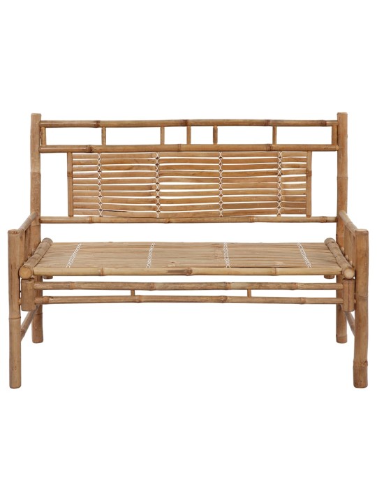 Zahradní lavice s poduškou 120 cm bambus
