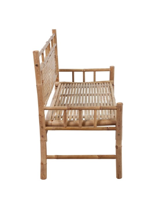 Zahradní lavice s poduškou 120 cm bambus