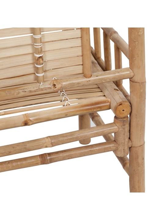 Zahradní lavice s poduškou 120 cm bambus