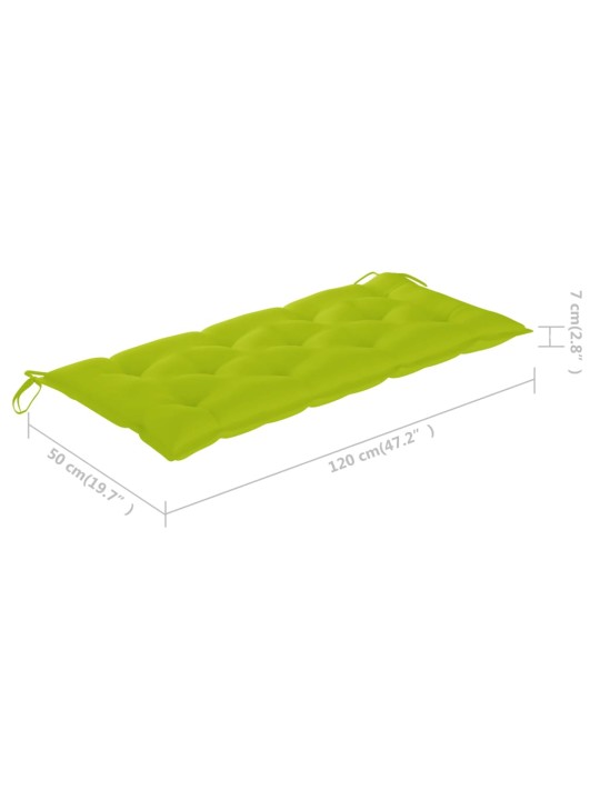 Zahradní lavice s poduškou 120 cm bambus