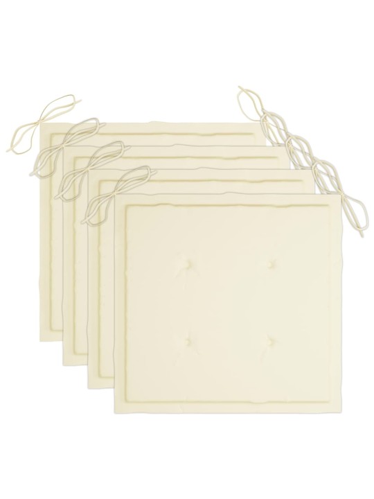 5dílný skládací zahradní jídelní set s poduškami bambus