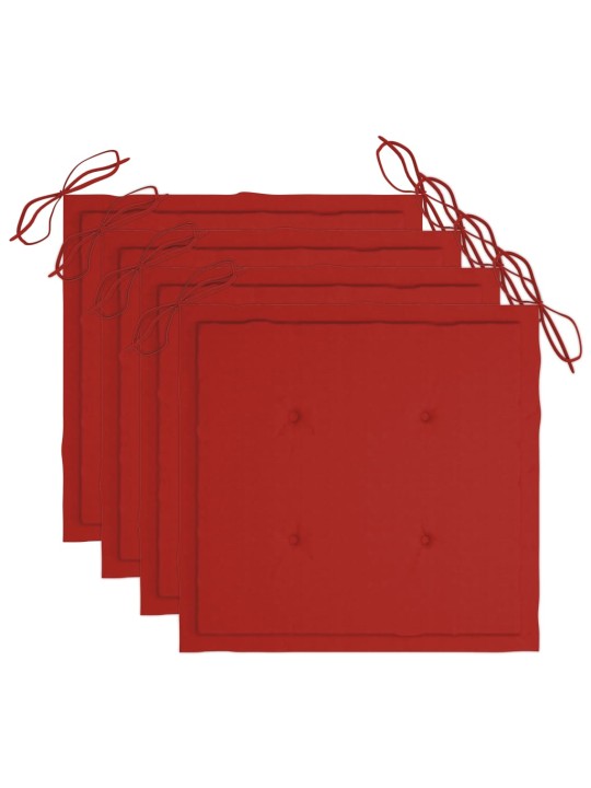 5dílný skládací zahradní jídelní set s poduškami bambus