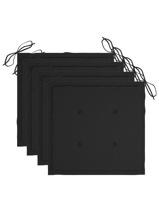 5dílný skládací zahradní jídelní set s poduškami bambus