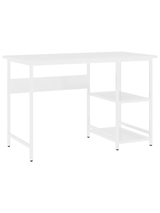 PC stůl bílý 105 x 55 x 72 cm MDF a kov