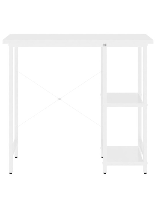 PC stůl bílý 80 x 40 x 72 cm MDF a kov