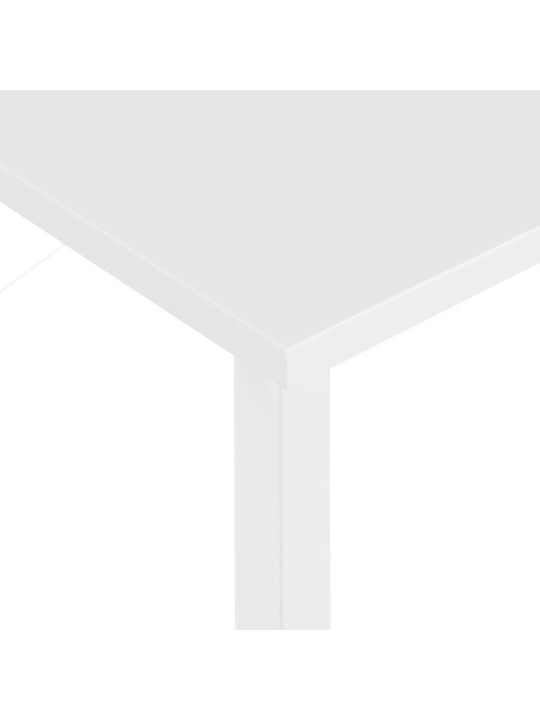 PC stůl bílý 80 x 40 x 72 cm MDF a kov