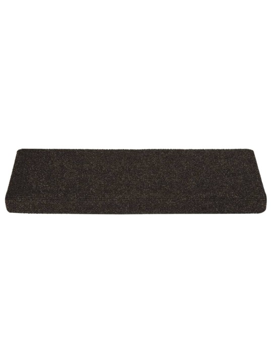 Nášlapy na schody 15 ks vpichované 65x21x4 cm tmavě hnědé