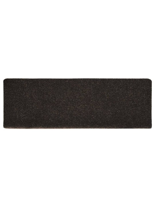 Nášlapy na schody 15 ks vpichované 65x21x4 cm tmavě hnědé
