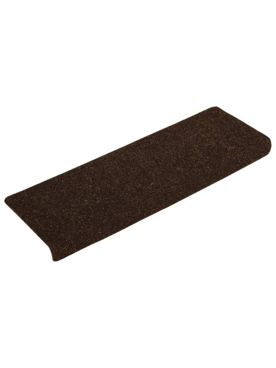 Nášlapy na schody 15 ks vpichované 65x21x4 cm hnědé