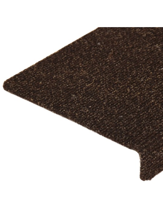 Nášlapy na schody 15 ks vpichované 65x21x4 cm hnědé