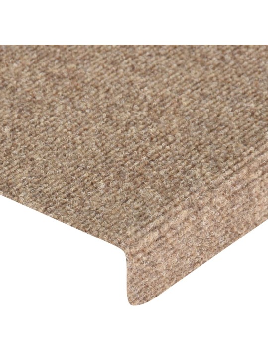 Nášlapy na schody 15 ks vpichované 65x21x4 cm krémové