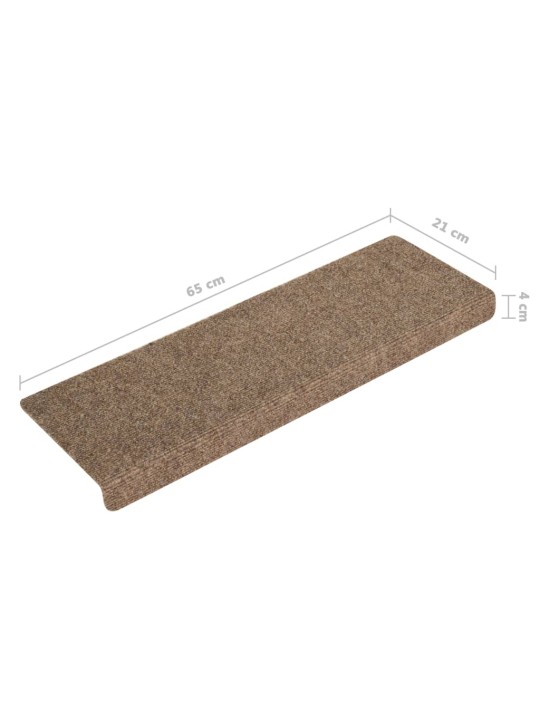 Nášlapy na schody 15 ks vpichované 65x21x4 cm krémové