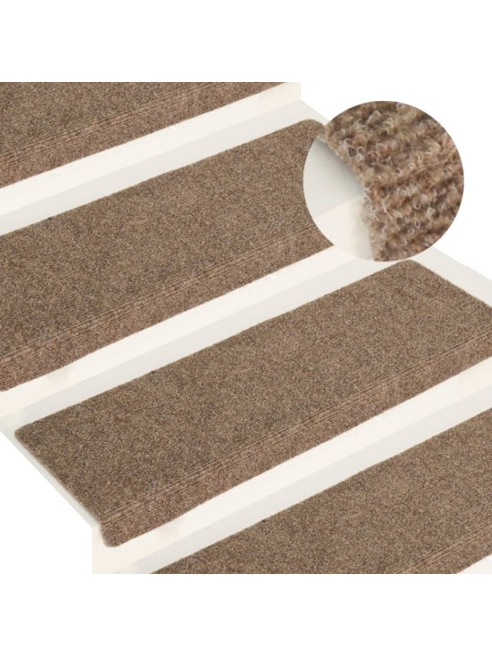 Nášlapy na schody 15 ks vpichované 65x21x4 cm krémové