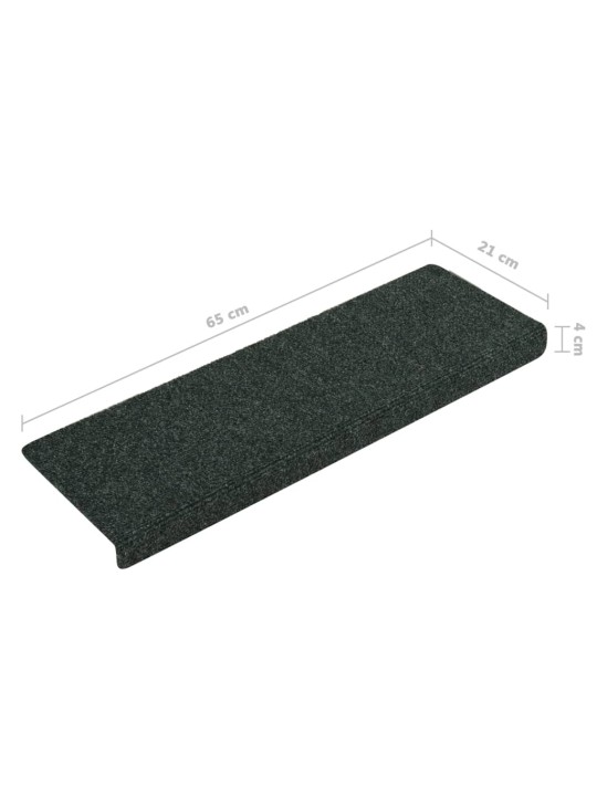 Nášlapy na schody 15 ks vpichované 65x21x4 cm hnědé