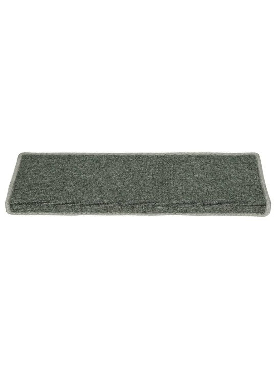 Kobercové nášlapy na schody 15 ks 65x21x4 cm zelené