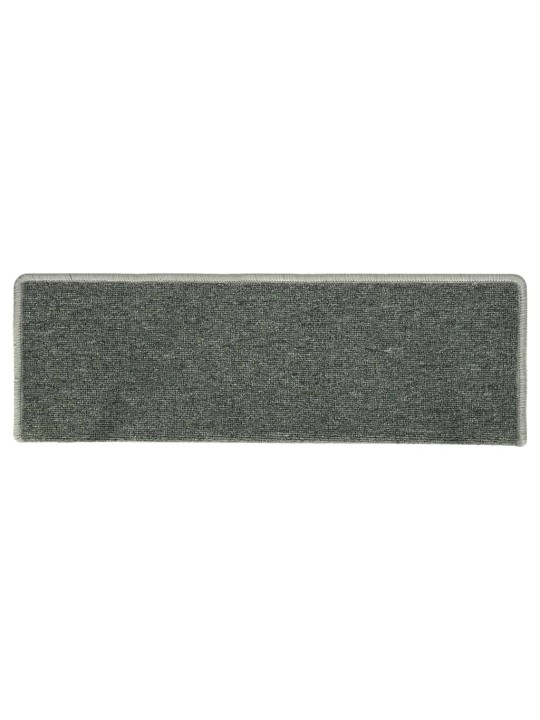 Kobercové nášlapy na schody 15 ks 65x21x4 cm zelené