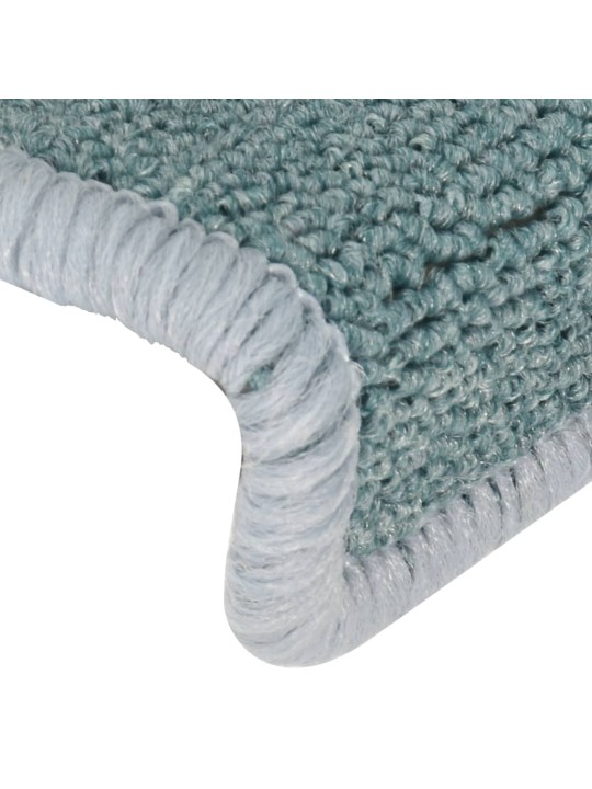 Kobercové nášlapy na schody 15 ks 65x21x4 cm modré