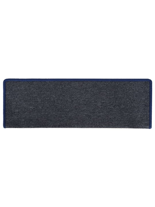 Kobercové nášlapy na schody 15 ks 65x21x4 cm šedé a modré