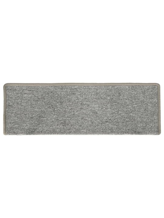 Kobercové nášlapy na schody 15 ks 65x21x4 cm bílé a šedé