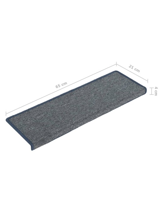 Kobercové nášlapy na schody 15 ks 65x21x4 cm fialové a modré