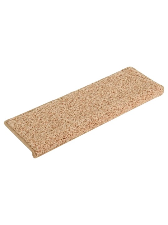 Kobercové nášlapy na schody 15 ks 65x21x4 cm zlaté