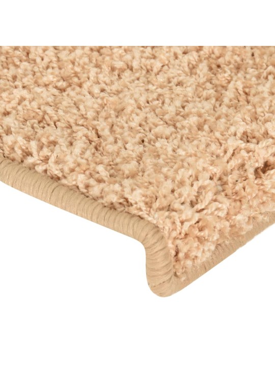 Kobercové nášlapy na schody 15 ks 65x21x4 cm zlaté